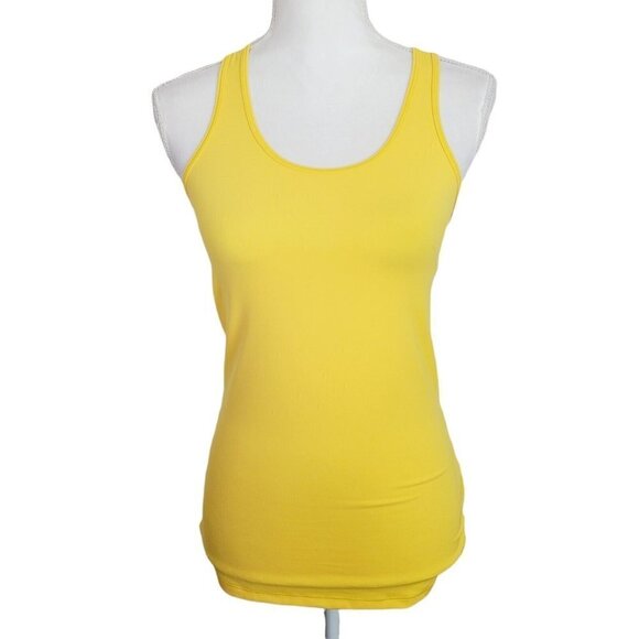 Calia XSmall Fitted Move Tank Top Yellow NWOT Athletic Racerback Casual Wear - Picture 2 of 6